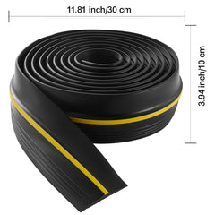 Garage Door Threshold Seal Strip, 16.5 FT Universal Garage Door Floor Seal Strip with Adhesive, Garage Door Bottom Weatherproof Strip, Upgraded Thick PVC DIY Weather Stripping Replacement, Black