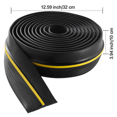 Garage Door Threshold Seal Strip, 20 FT Universal Garage Door Floor Seal Strip with Adhesive, Garage Door Bottom Weatherproof Strip, Upgraded Thick PVC DIY Weather Stripping Replacement, Black