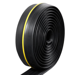 Garage Door Threshold Seal Strip, 20 FT Universal Garage Door Floor Seal Strip with Adhesive, Garage Door Bottom Weatherproof Strip, Upgraded Thick PVC DIY Weather Stripping Replacement, Black