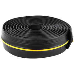 Garage Door Threshold Seal Strip, 20 FT Universal Garage Door Floor Seal Strip with Adhesive, Garage Door Bottom Weatherproof Strip, Upgraded Thick PVC DIY Weather Stripping Replacement, Black