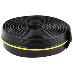 Garage Door Threshold Seal Strip, 20 FT Universal Garage Door Floor Seal Strip with Adhesive, Garage Door Bottom Weatherproof Strip, Upgraded Thick PVC DIY Weather Stripping Replacement, Black