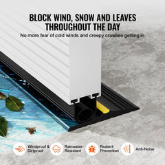 Garage Door Threshold and Bottom Seals Kit, 20 FT U Shape+O Ring Universal Garage Door Bottom Seal Weatherstrip PVC, Combine with Weatherproof Garage Threshold Seal Strip with Adhesive, Black