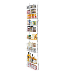 10-Tier Over the Door Pantry Organizer Hanging Storage Rack Adjustable