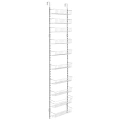 10-Tier Over the Door Pantry Organizer Hanging Storage Rack Adjustable