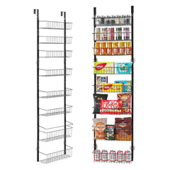 8-Tier Over the Door Pantry Organizer Hanging Storage Rack Adjustable