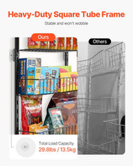 Over the Door Pantry Organizer, 9-Tier Pantry Organization and Storage, Heavy-Duty Steel Hanging Spice Rack, Adjustable Wall Seasoning Shelves, for Home Kitchen Laundry Room Bathroom, Black