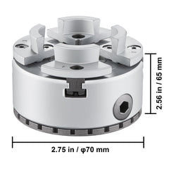 KP2-3/4 Lathe Chuck, 4-Jaw 70 mm Diameter, Metal Lathe Chuck Turning Machine Accessories, Self-centering Tool, for Lathe, Precision Machining, Grinding Machines, Milling Machines