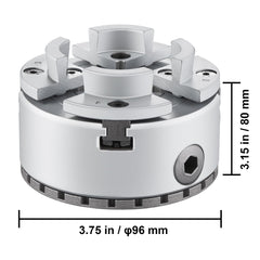 KP96 Lathe Chuck, 4-Jaw 96 mm Diameter, Metal Lathe Chuck Turning Machine Accessories, Self-centering Tool, for Lathe, Precision Machining, Grinding Machines, Milling Machines