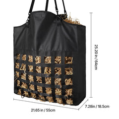 Hay Bag for Horses, 55 x 18.5 x 64 cm, 46 x 46 mm Holes, Premium Nylon Construction with PVC Waterproof Coating, Adjustable Hanging Straps and Metal Hooks, Slow Feed Hay Bag for Horses