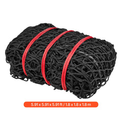 Round Bale Hay Net, 1.8 x 1.8 x 1.8 m, 38.1 x 38.1 mm Holes, PE Material, Knotless Design, with Zip Ties, Needle Shuttle, Repair Twine and Storage Bag, Slow Feeder Round Bale Net for Horses
