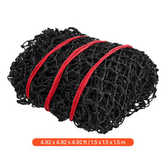 Round Bale Hay Net, 1.5 x 1.5 x 1.5 m, 44.45 x 44.45 mm Holes, PE Material, Reinforced Knotted Design, with Zip Ties, Needle Shuttle, and Repair Twine, Slow Feeder Round Bale Net for Horses