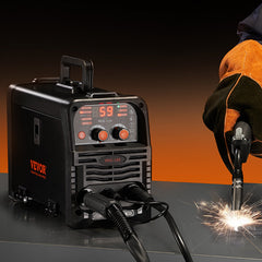 MIG Welder, 130Amp Synergic Mig Welding Machine, 3-in-1 Flux Core MIG/Stick/Lift TIG Multi-Process Welder Machine, Portable Mig Welder with IGBT Inverter Technology & Digital Display Screen