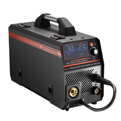 MIG Welder, 160A Synergic Mig Welding Machine, 4-in-1 Gas MIG/Flux Core MIG/Stick/Lift TIG Multi-Process Welder Machine with IGBT Inverter Technology and LCD Screen Display