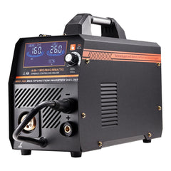 MIG Welder, 160A Synergic Mig Welding Machine, 4-in-1 Gas MIG/Flux Core MIG/Stick/Lift TIG Multi-Process Welder Machine with IGBT Inverter Technology and LCD Screen Display