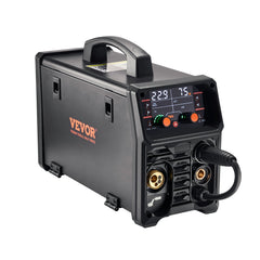 Pro MIG Welder, 250Amp Pluse Mig Welding Machine, 5-in-1 Synergic Welder Machine MIG Pluse/Gas MIG/Flux Core MIG/Stick/Lift TIG with IGBT Inverter Technology and LCD Screen Display