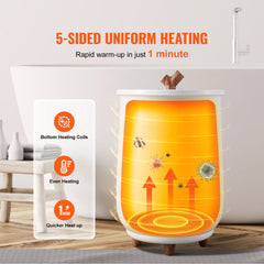Towel Warmer Bucket, 20L Large Towel Warmer for Bathroom, Auto Shut Off Towel Heater with 4-Level Timer Fits up to Two 40"x70" Oversized Towels, Bathrobes, Blankets, ETL & FCC Certified