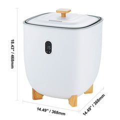 25L Towel Warmer Bucket with LED Screen Bottom Heating Columns Timer White