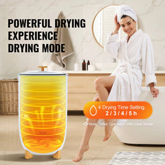 35L Large Towel Warmer Bucket with LED Screen Drying Fuction & Timer White