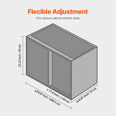 Swing Left Blind Corner Cabinet, Pull Out Organizer for 36 inch Width Blind Cabinet, 2 Tier Height Adjustable Swing Tray, Soft Close Kitchen Cloud Blind Organizer, Left Open