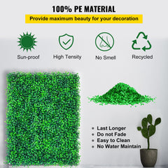 Artificial Boxwood Panels, 14 PCS50.8x50.8cmBoxwood Hedge Wall Panels, PE Artificial Grass Backdrop Wall 4 cm , Privacy Hedge Screen for Decoration of Outdoor, Indoor, Garden, Fence, and Backyar
