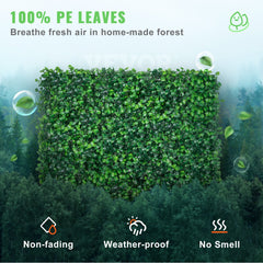 Artificial Boxwood Panel UV 12pcs Boxwood Hedge Wall Panels Artificial Grass Backdrop Wall 20X20" 4cm Green Grass Wall Fake Hedge for Decor Privacy Fence Indoor Outdoor Garden Backyard