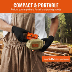 Chainsaw Sharpener Hand Crank Chainsaw Chain Sharpener for 4-22" Chain Saw