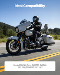 Motorcycle Backrest Sissy Bar with Luggage Rack for Honda Rebel 2017-2022