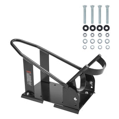 Motorcycle Wheel Chock, 816.5 kg Capacity Wheel Cradle Holder, Heavy-duty Steel Motorcycle Front Wheel Stand with 3 Adjustable Holes, For 381-533.4 mm Off-Road Motorcycles, Standard Motorcycles