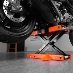 Motorcycle Lift Scissor Jack Stand 1100 Lb with Saddle ATV Lift Dirt Bike