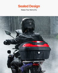 48L Motorcycle Top Case Universal Motorbike Tail with Reflective Panel