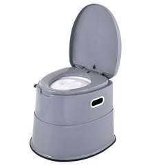 Portable Toilet for Camping, Porta Potty with 5L Detachable Inner Bucket & Removable Paper Holder, Commode with Dual Lids, Travel Toilet for Adults Kids Outdoor Camping Car Long Road Trips