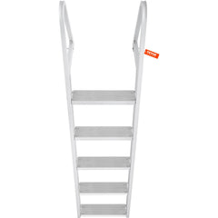 Removable Dock Ladder 5 Steps, 159 kg Load Capacity, Pontoon Boat Ladder with 4'' Wide Step & Nonslip Design for Ship/Lake/Pool/Marine Boarding