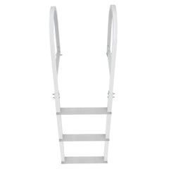 Dock Ladder, Removable 3 Steps, 227 kg Load Capacity, Aluminum Alloy Pontoon Boat Ladder with 7.9 cm Wide Step & Nonslip Rubber Mat, Easy to Install for Ship/Lake/Pool/Marine Boarding