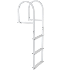 Dock Ladder, Removable 3 Steps, 227 kg Load Capacity, Aluminum Alloy Pontoon Boat Ladder with 7.9 cm Wide Step & Nonslip Rubber Mat, Easy to Install for Ship/Lake/Pool/Marine Boarding