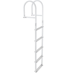 Dock Ladder, Removable 5 Steps, 227 kgs Load Capacity, Aluminum Alloy Pontoon Boat Ladder with 3.1'' Wide Step & Nonslip Rubber Mat, Easy to Install for Ship/Lake/Pool/Marine Boarding