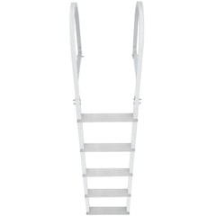 Dock Ladder, Removable 5 Steps, 227 kgs Load Capacity, Aluminum Alloy Pontoon Boat Ladder with 3.1'' Wide Step & Nonslip Rubber Mat, Easy to Install for Ship/Lake/Pool/Marine Boarding