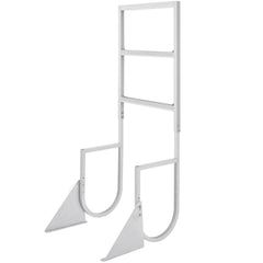 Dock Ladder, Flip-Up 3 Steps, 159 kg Load Capacity, Aluminum Alloy Pontoon Boat Ladder with 50.8 mm Wide Step & Nonslip Rubber Mat, Easy to Install for Ship/Lake/Pool/Marine Boarding