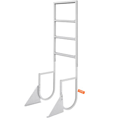 Dock Ladder, Flip-Up 4 Steps, 159 kg Load Capacity, Aluminum Alloy Pontoon Boat Ladder with 50.8 mm Wide Step & Nonslip Rubber Mat, Easy to Install for Ship/Lake/Pool/Marine Boarding