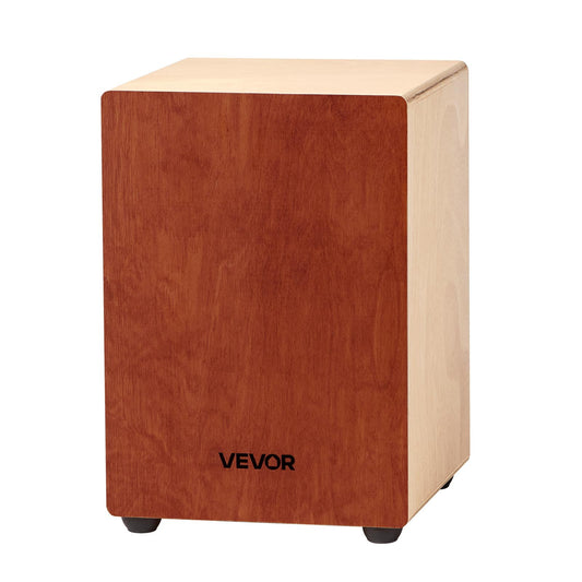 Cajon Box Drum, with Internal Guitar Strings, Lightweight Wooden Percussion Box, Portable Birch Wood Drum Musical Instrument with Travel Bag, for Beginners and Professionals, 305 x 305 x 430 mm