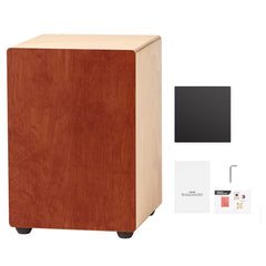 Cajon Box Drum, with Internal Guitar Strings, Lightweight Wooden Percussion Box, Portable Birch Wood Drum Musical Instrument with Silicone Feet, for Beginner & Professional, 305 x 305 x 430 mm