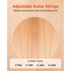 Cajon Box Drum, with Internal Guitar Strings, Lightweight Wooden Percussion Box, Portable Birch Wood Drum Musical Instrument with Silicone Feet, for Beginner & Professional, 305 x 305 x 430 mm