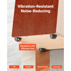 Cajon Box Drum, with Internal Guitar Strings, Lightweight Wooden Percussion Box, Portable Birch Wood Drum Musical Instrument with Silicone Feet, for Beginner & Professional, 305 x 305 x 430 mm