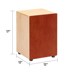 Cajon Box Drum, with Internal Guitar Strings, Lightweight Wooden Percussion Box, Portable Birch Wood Drum Musical Instrument with Silicone Feet, for Beginner & Professional, 305 x 305 x 430 mm