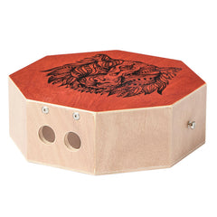 Unique Cajon Box Drum, with Internal Guitar Strings, Portable Wooden Percussion Box, Birch Wood Drum Musical Instrument with Adjustable Strap, for Beginners & Professionals, 295 x 295 x 100 mm