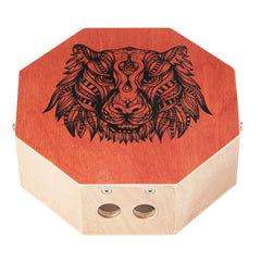 Unique Cajon Box Drum, with Internal Guitar Strings, Portable Wooden Percussion Box, Birch Wood Drum Musical Instrument with Adjustable Strap, for Beginners & Professionals, 295 x 295 x 100 mm