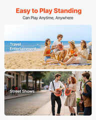 Unique Cajon Box Drum, with Internal Guitar Strings, Portable Wooden Percussion Box, Birch Wood Drum Musical Instrument with Adjustable Strap, for Beginners & Professionals, 295 x 295 x 100 mm