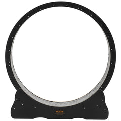 Cat Exercise Wheel, 120 cm Wooden Cat Running Wheel for Indoor Cats up to 12.7 kg, Cats Treadmill with Carpeted Runway & Locking Mechanism, Quiet Kitten Sport Toys for Pets Fitness, Black