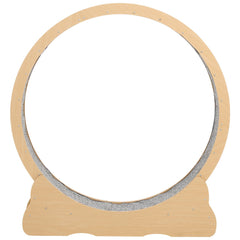 Cat Exercise Wheel, 120cm Wooden Cat Running Wheel for Indoor Cats up to 12.7kg Cats Treadmill with Carpeted Runway & Locking Mechanism, Quiet Roller Kitten Sport Toys for Pets Fitness & Health