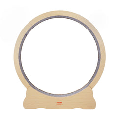 Wooden Cat Exercise Wheel, 1320mm Large Cat Treadmill Wheel for Indoor Cats, Cat Running Wheel with Detachable Carpet & Cat Teaser for Running/Walking/Training, Suitable for Most Cats