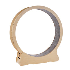 Wooden Cat Exercise Wheel, 1320mm Large Cat Treadmill Wheel for Indoor Cats, Cat Running Wheel with Detachable Carpet & Cat Teaser for Running/Walking/Training, Suitable for Most Cats